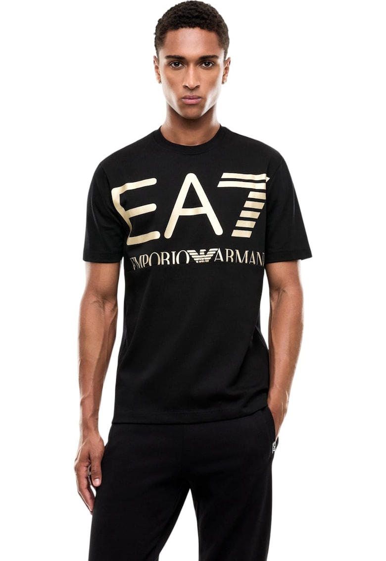 Tricou EA7 Train Logo Series M Oversize 62483 - Auriu/Negru