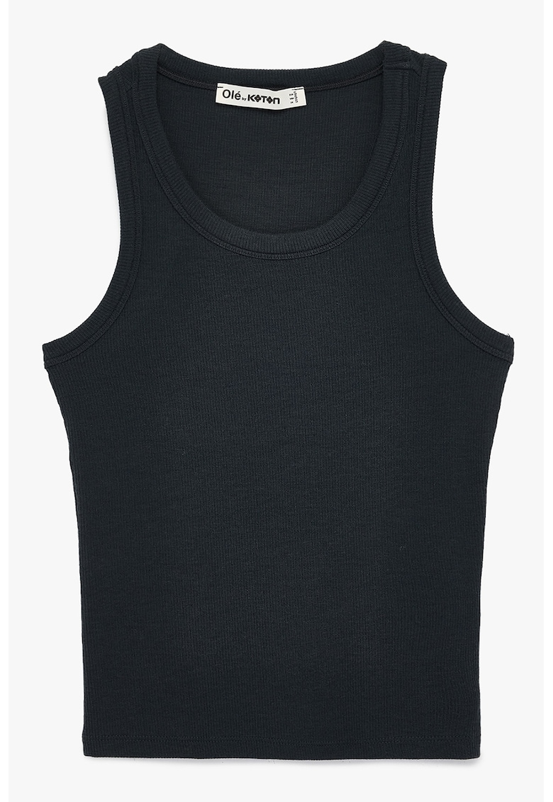 Top slim fit cu model uni