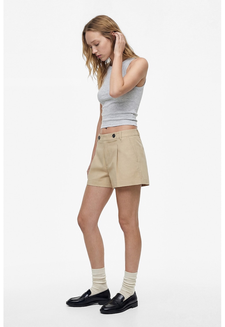 Top crop slim fit - Gri deschis