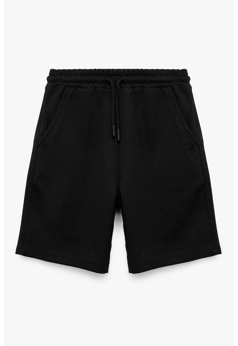 Pantaloni scurti din amestec de bumbac - Negru