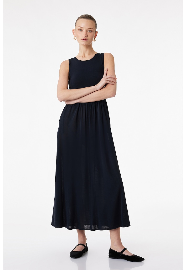 Rochie midi evazata - Bleumarin