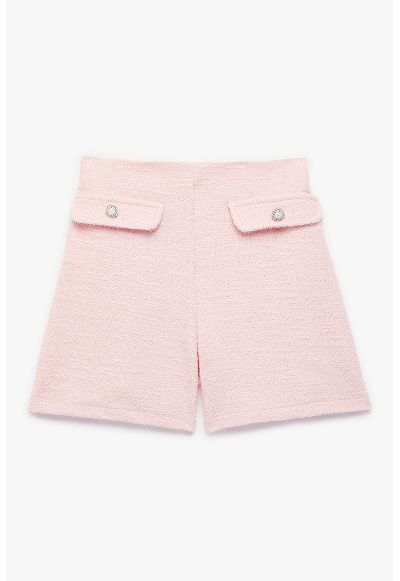 Pantalomi scurti din tuid cu croiala regular-fit