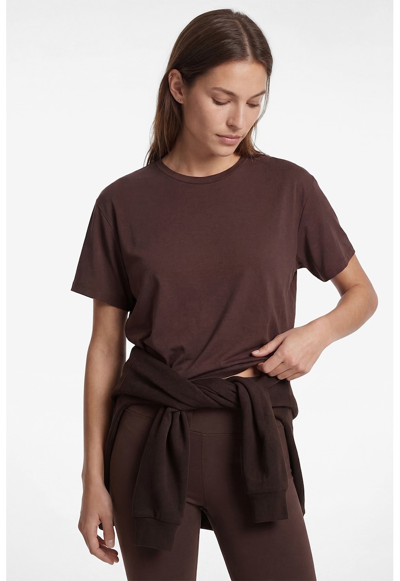 Tricou uni lejer - Violet pruna