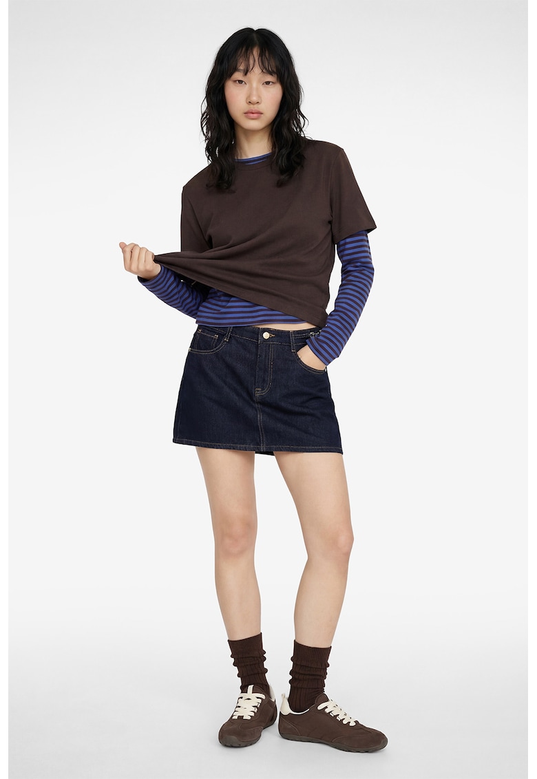 Fusta mini din denim - Albastru ultramarin