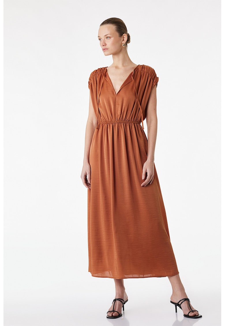 Rochie de satin cu volane - Maro Siena