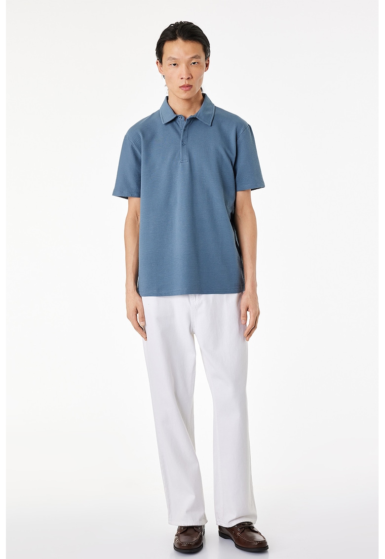 Tricou polo texturat