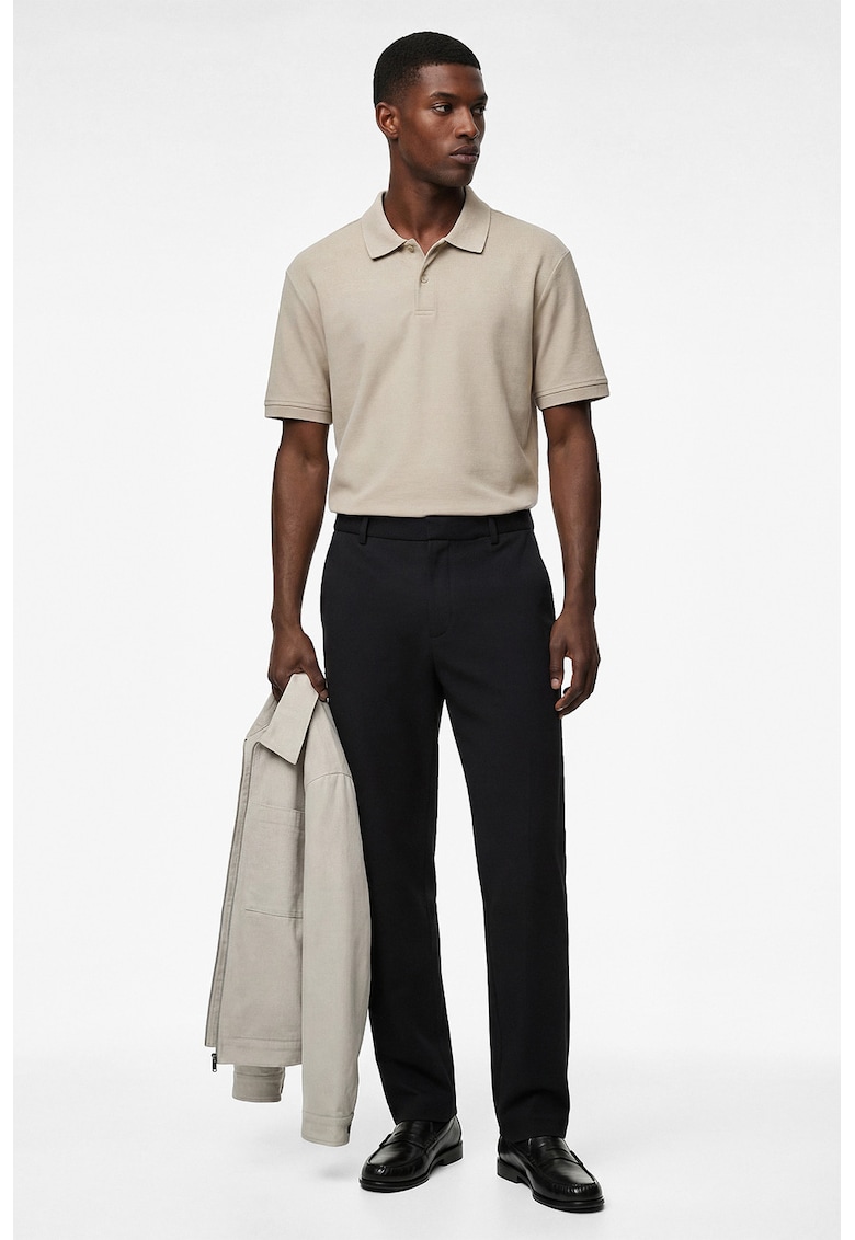 Tricou polo de bumbac - Bej