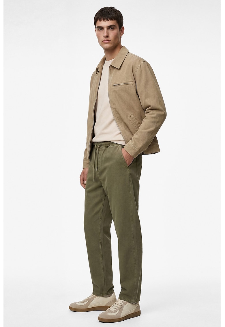 Blugi regular fit cu talie medie - Kaki
