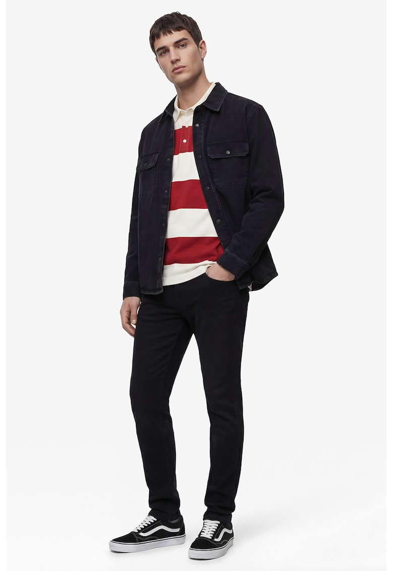 Blugi slim fit cu 5 buzunare - Negru