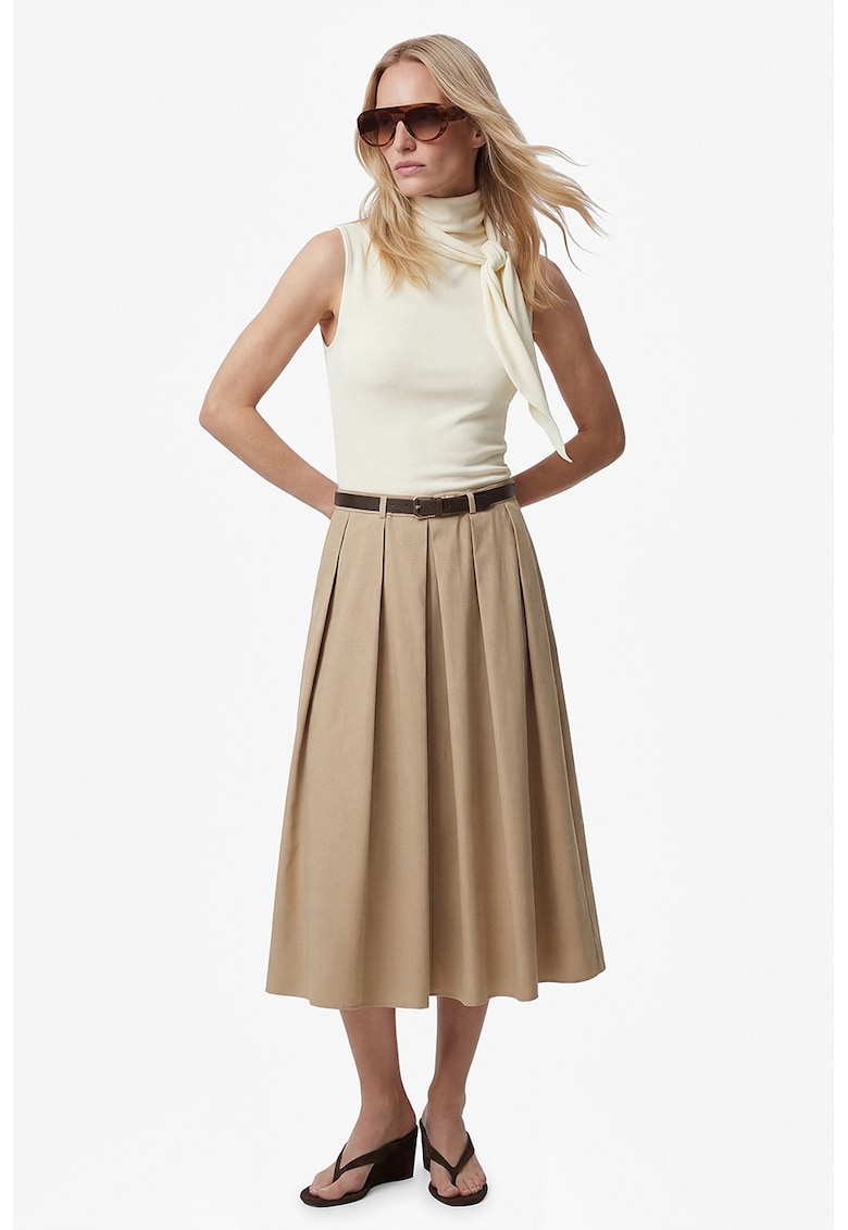 Bluza uni slim fit - Alb fildes