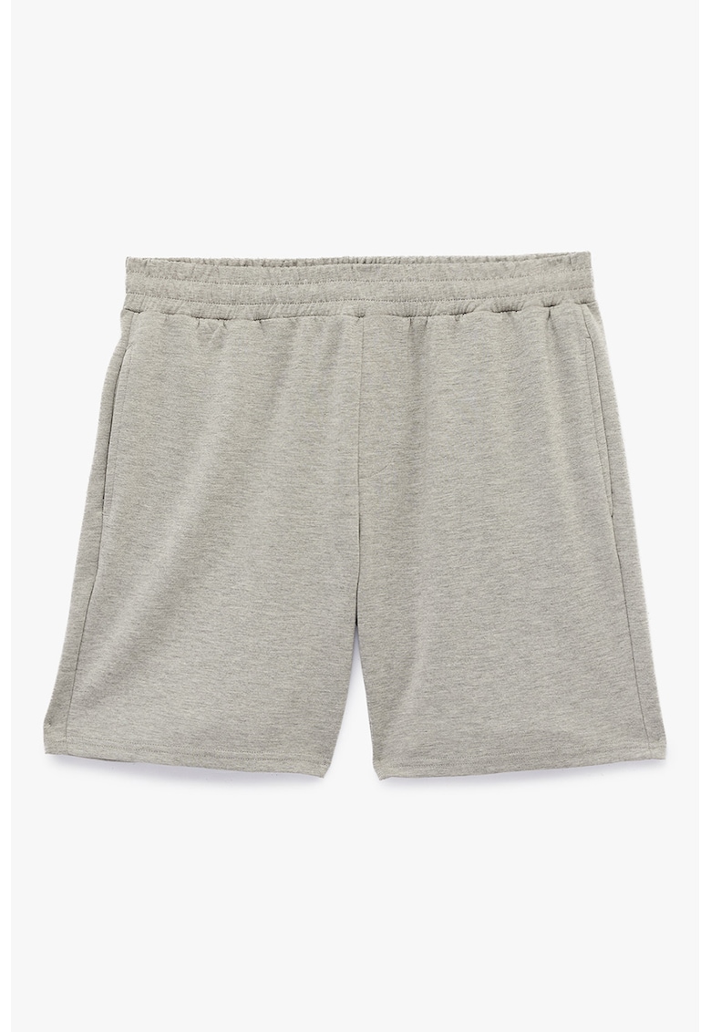 Pantaloni scurti din amestec de modal cu talie elastica - Grej