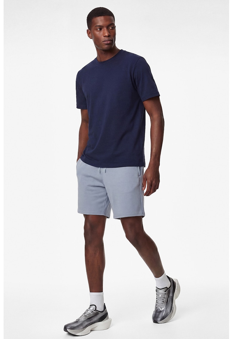 Pantaloni regular fit scurti - Albastru stins