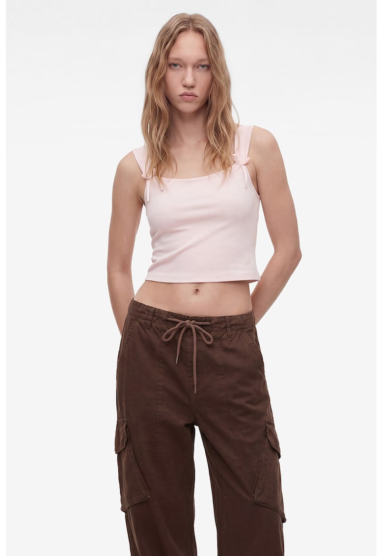 Top crop slim fit - Roz pastel