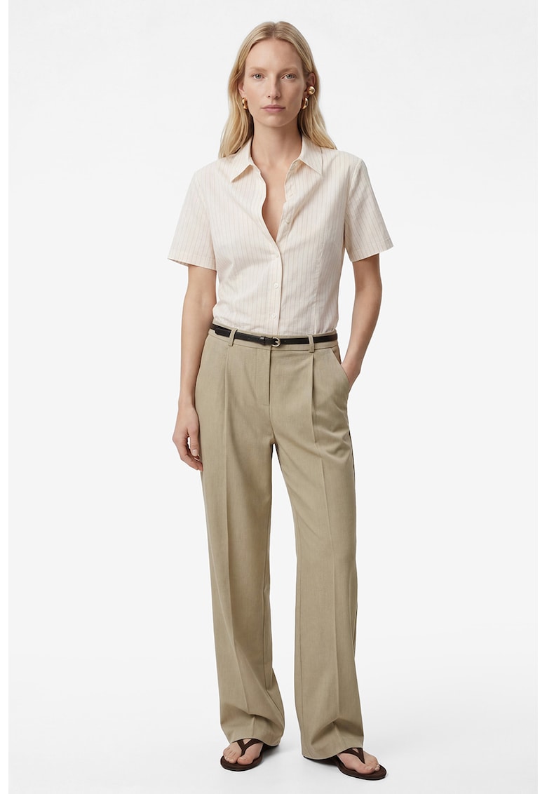 Camasa regular fit cu nasturi - Bej deschis