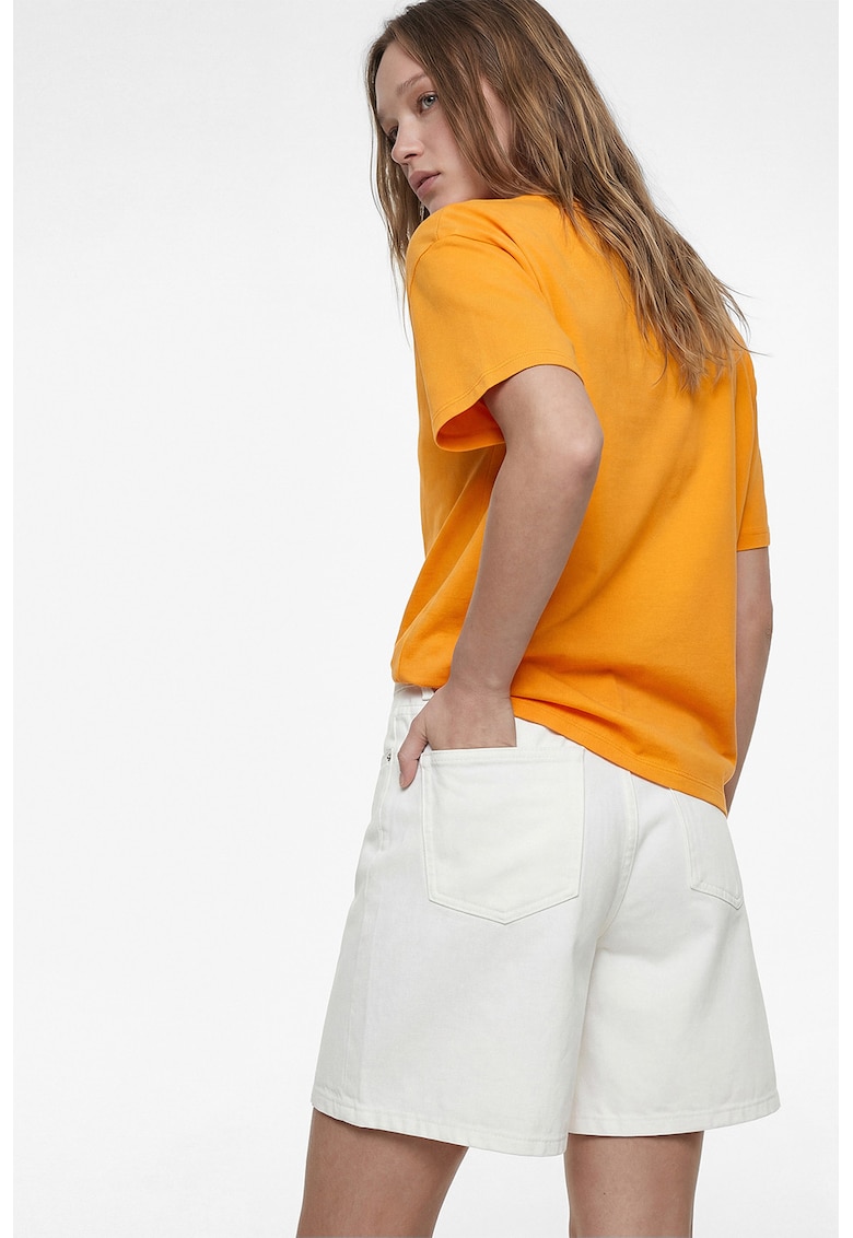 Tricou lejer de bumbac - Portocaliu/Portocaliu mandarina