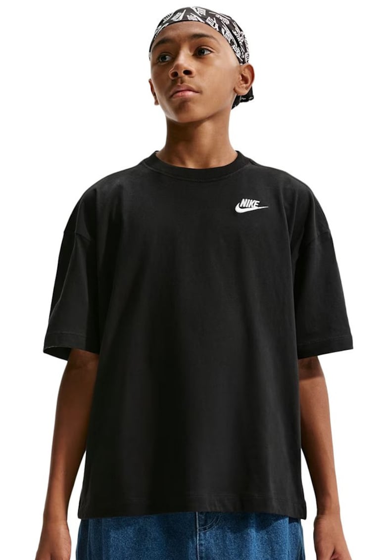 Tricou Sportswear Oversized JR IR5998-010 - Baieti - Negru