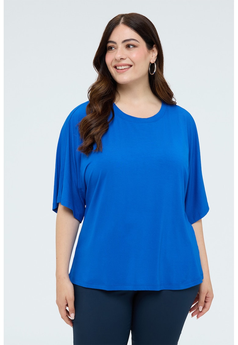 Tricou cu decupaj pe partea din spate - Albastru electric
