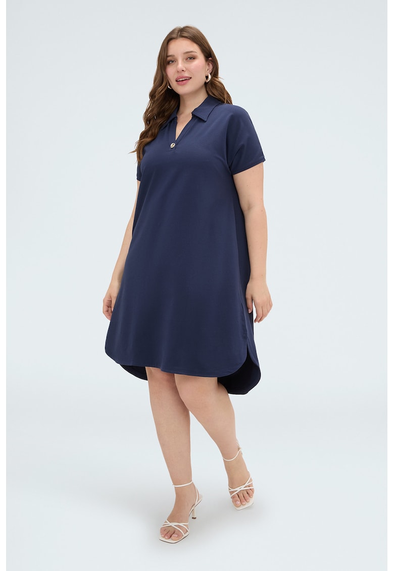 Rochie uni asimetrica - Albastru inchis