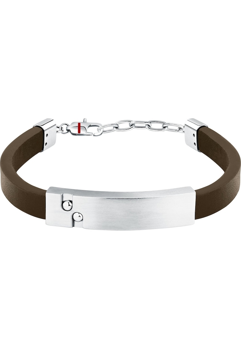 Bratara inox - argintiu - maro