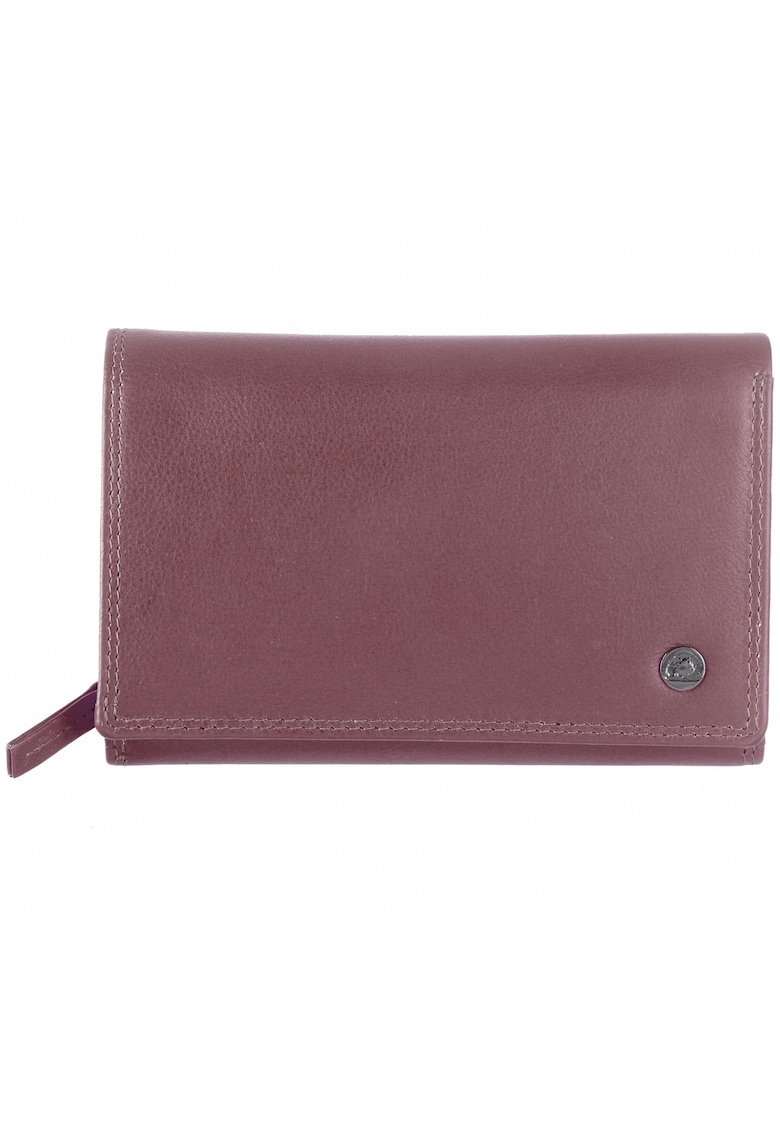 Portofel dama piele naturala 15.5 x 10 x 3.5 cm - Spongy Nappa - - Visiniu