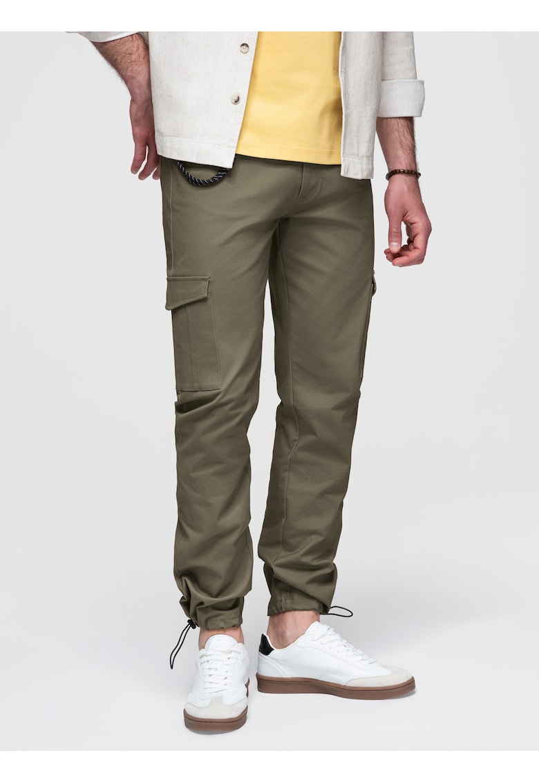 Pantaloni cargo barbati cu elastan - lungi - cu buzunare - ajustabili P1526