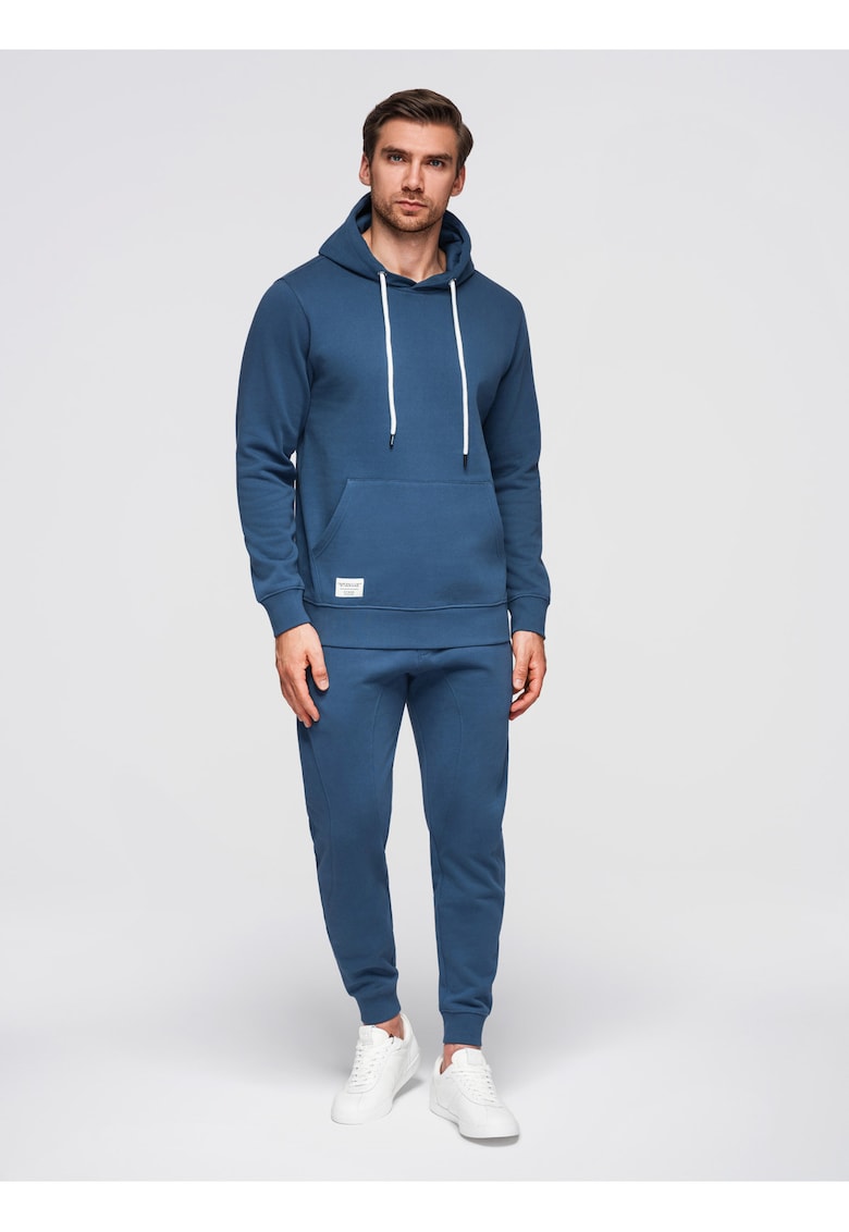 Trening barbati din bumbac 100% cu bluza tip kangur si pantaloni jogger