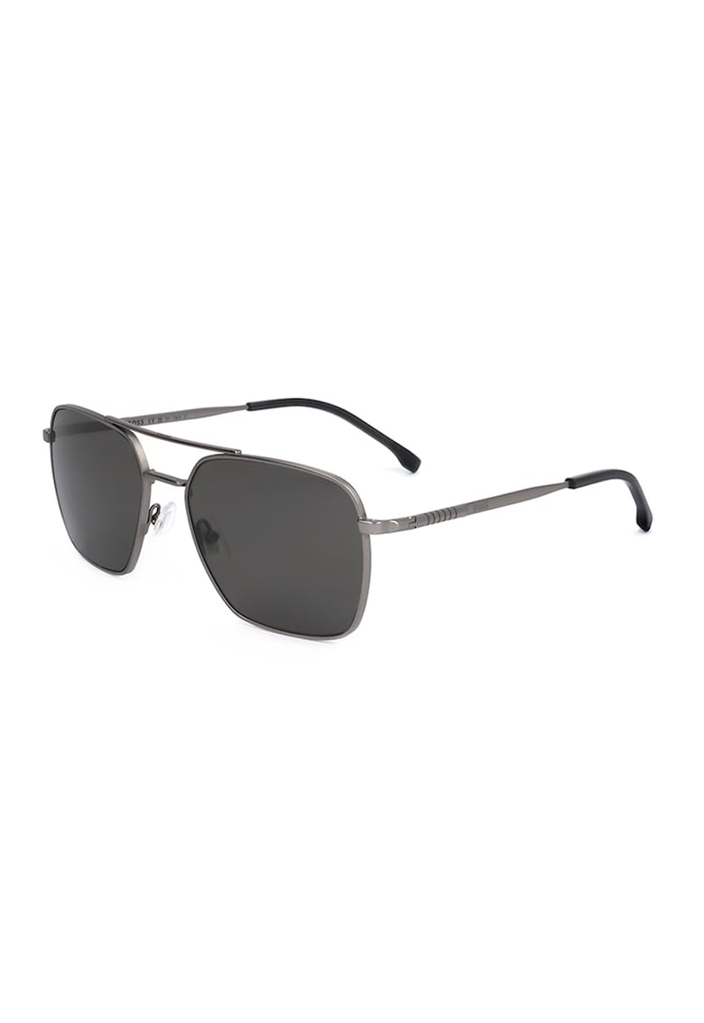 Ochelari de soare aviator polarizati - Negru/Argintiu inchis