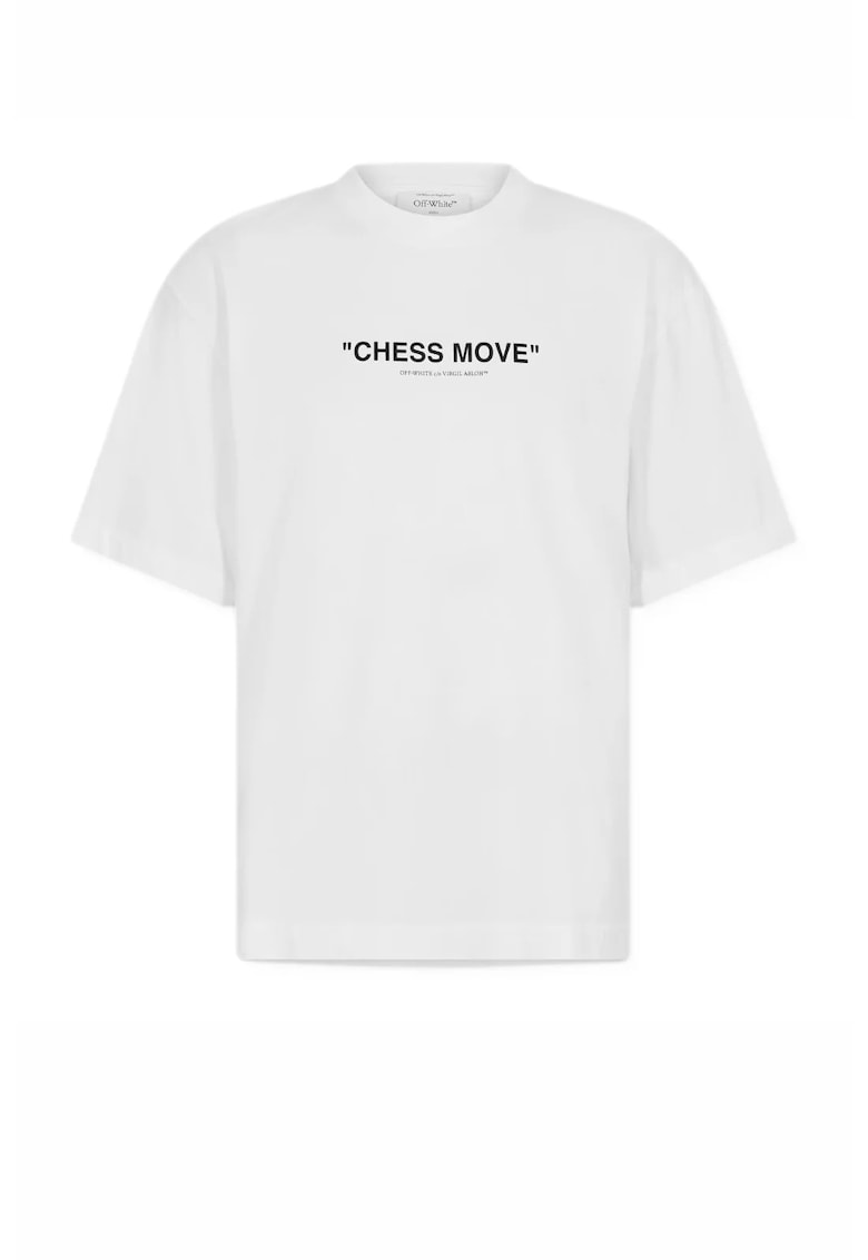 Chess Move Skate Tee White - Alb