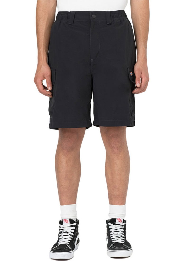 Pantaloni scurti cargo din poliamida cu model uni