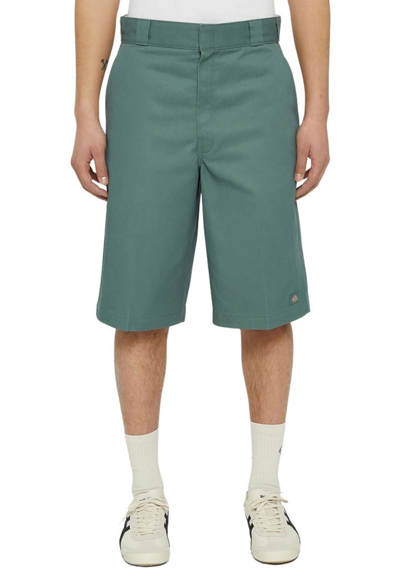 Pantaloni scurti din amestec de bumbac cu talie inalta