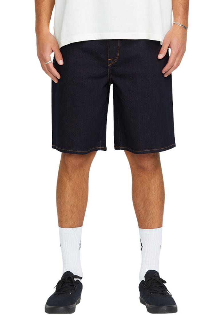 Blugi scurti cu model contrastant