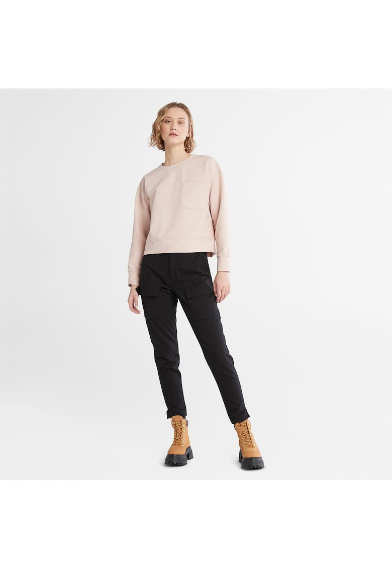 Bluza de trening cu buzunar aplicat -