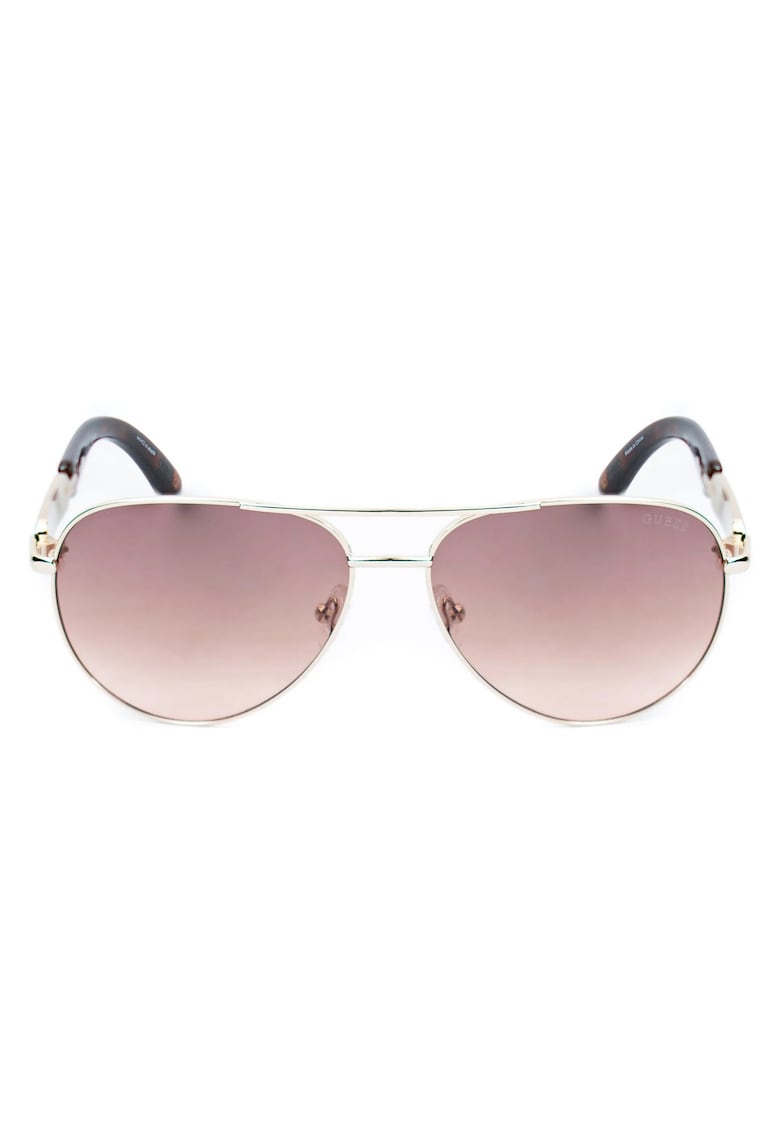 Ochelari de soare cu rame metalice tip aviator si lentile in degrade