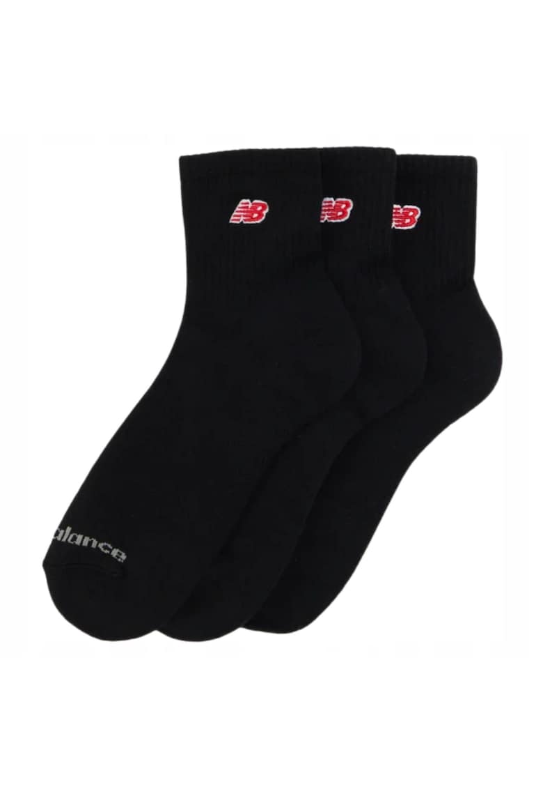 Sosete Sport - Las53613 - Marimea 46-50 - Constructie Usoara Si Respirabila - Material Elastic Care Se Adapteaza La Picior - Design Minimalist Cu Logo New Balance - Ideale Pentru Sport Si Utilizare Zilnica - Negru