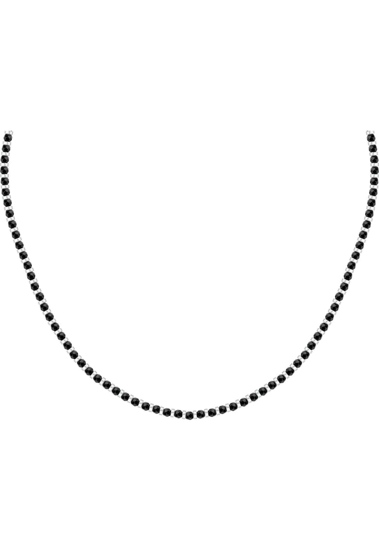 Colier S1728 - Argintiu - Negru