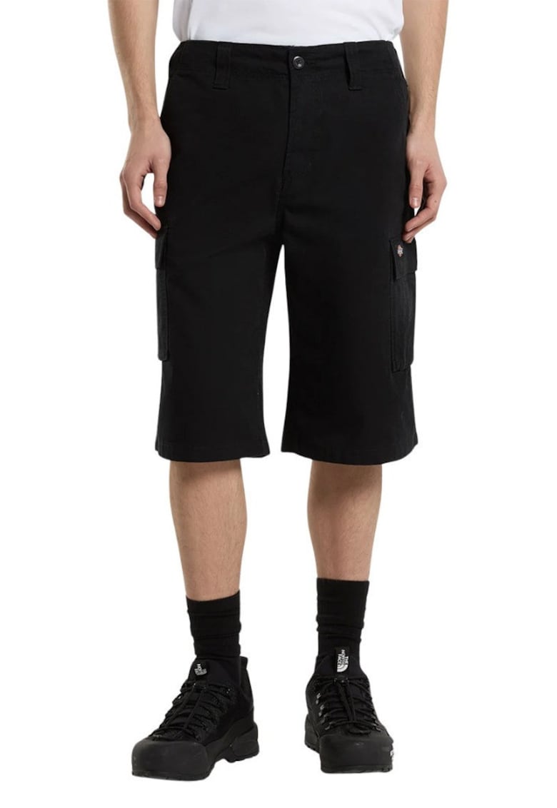 Pantaloni scurti cargo din bumbac cu fermoar