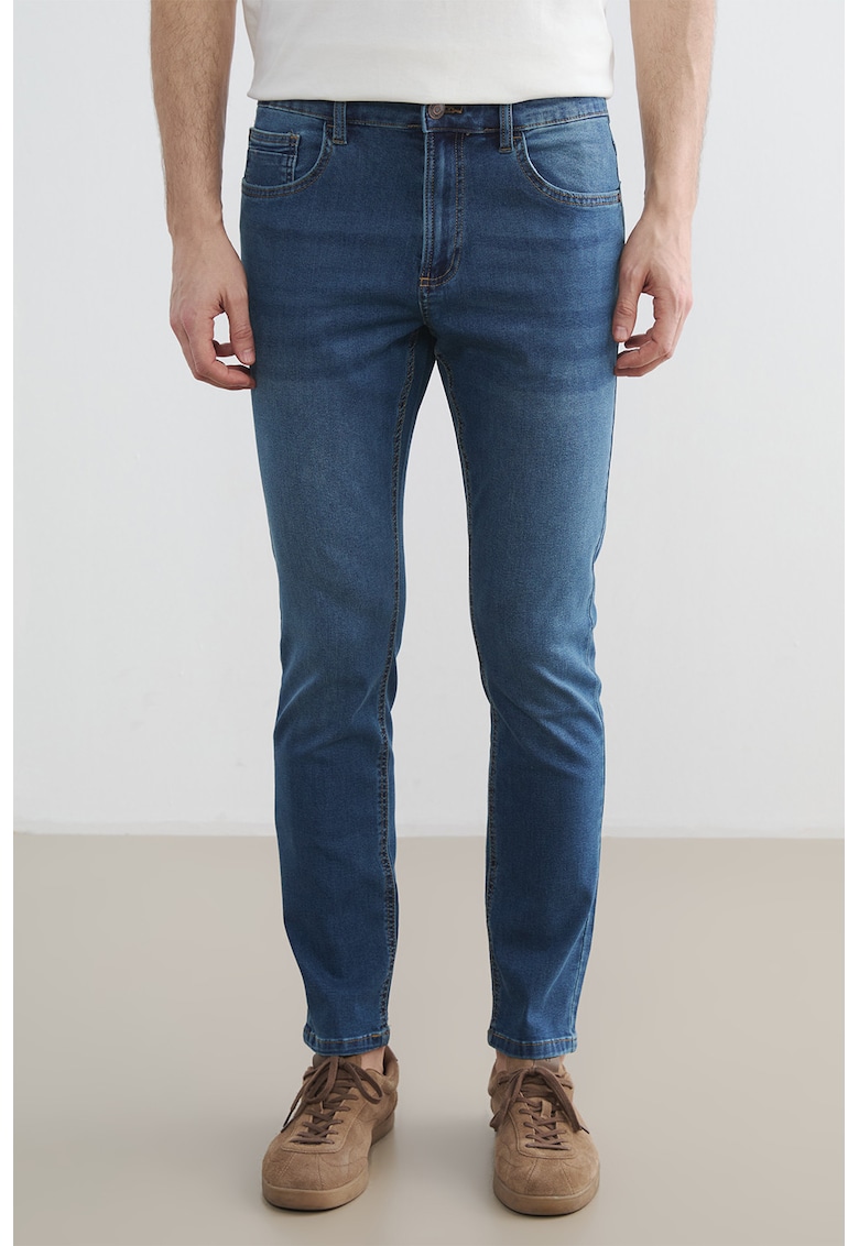 Blugi slim fit 750 - Albastru