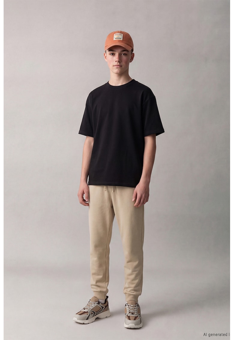 Pantaloni de trening cu buzunare oblice - Bej