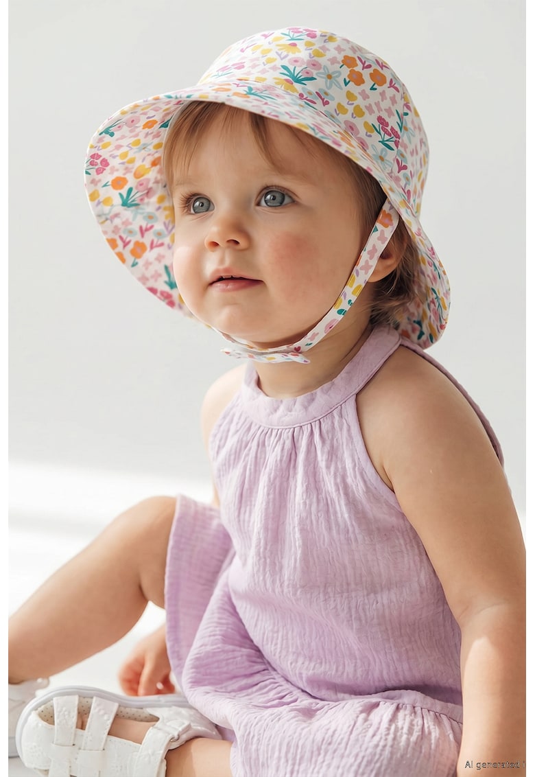 Palarie bucket cu bareta pe barbie - Multicolor