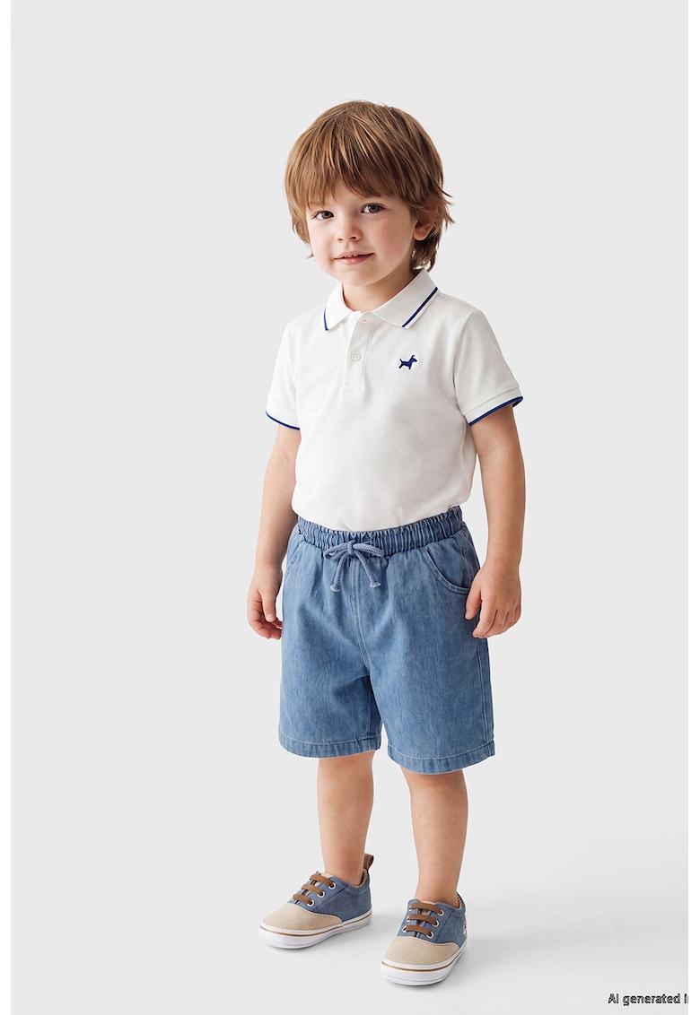 Blugi scurti cu snur - Albastru pastel