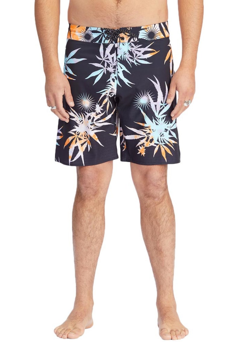 Pantaloni scurti de baie cu model grafic Sundays