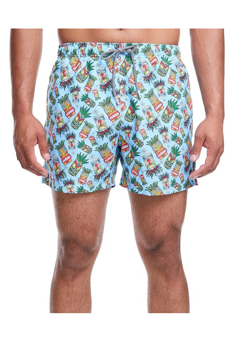 Pantaloni scurti de baie cu talie ajustabila Tiki Masks