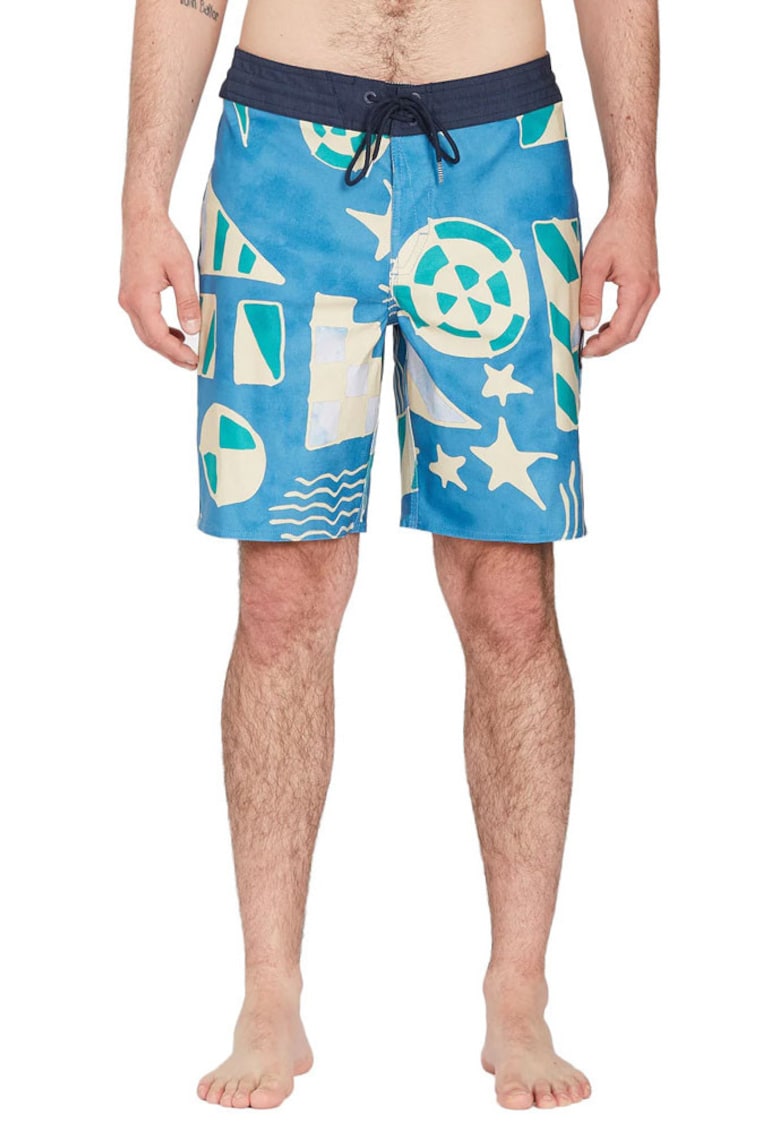 Pantaloni scurti de baie cu imprimeu grafic