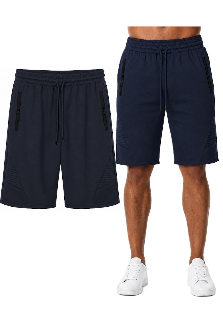 Pantaloni scurti cu buzunare - Albastru