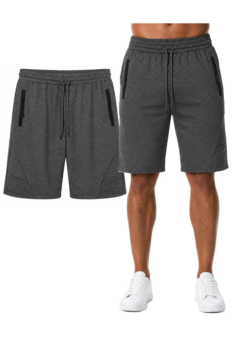 Pantaloni scurti cu buzunare cu fermoar