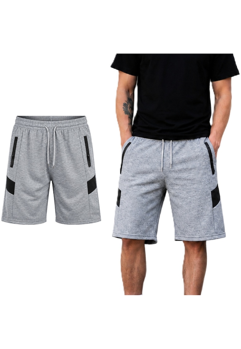 Pantaloni scurti cu detalii contrastante