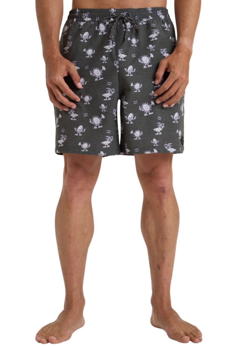 Pantaloni scurti de baie cu snururi si model