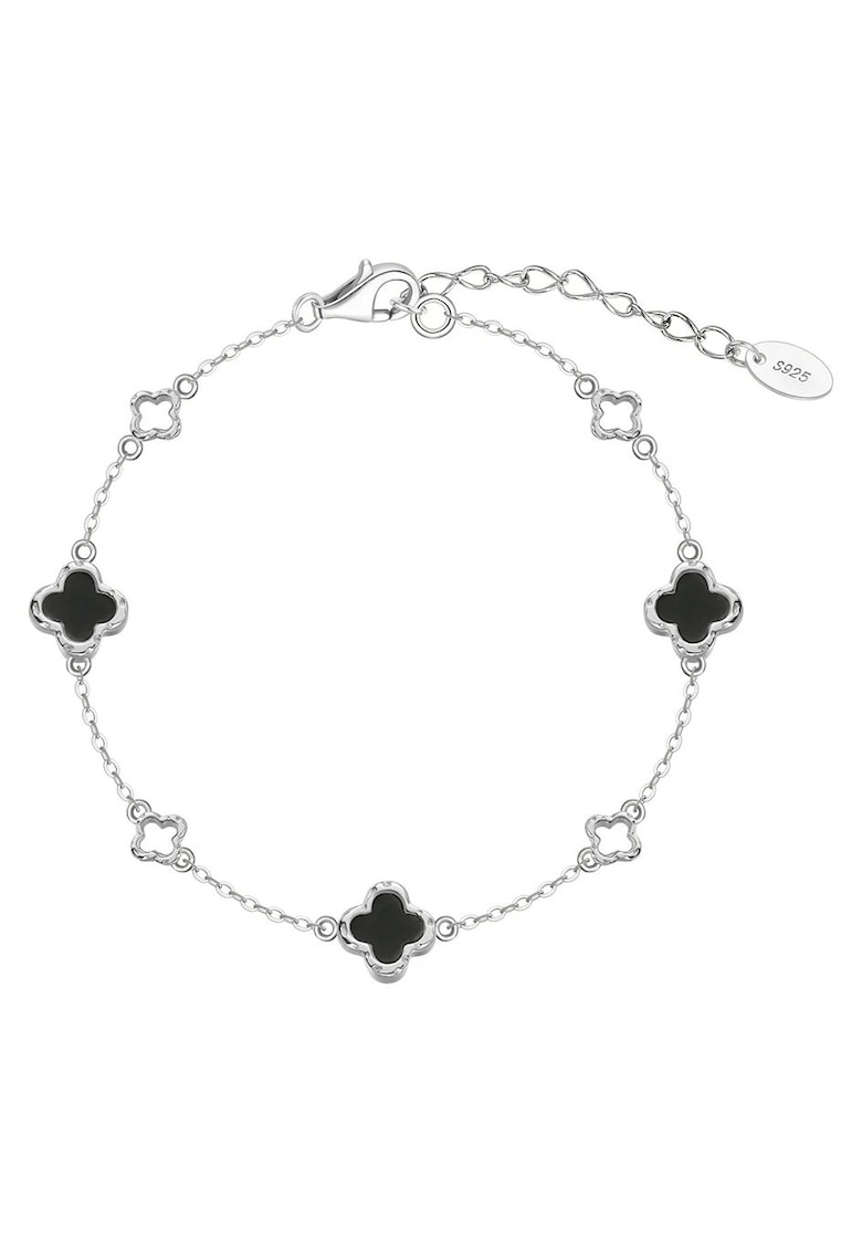 Bijuterii Clover cu Trifoi - Argint 925 - pentru femei - - Argintiu | Negru