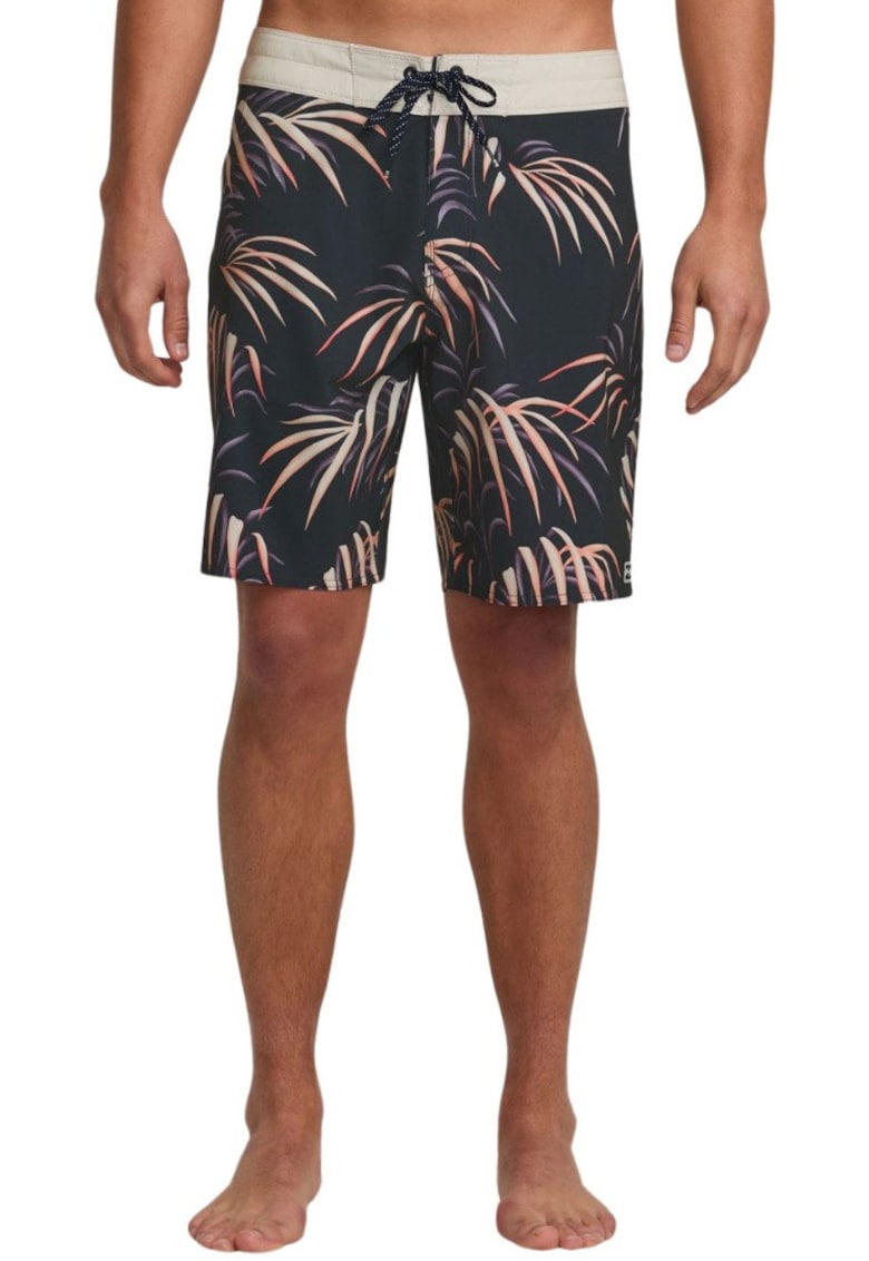 Pantaloni scurti de baie cu model grafic si snur