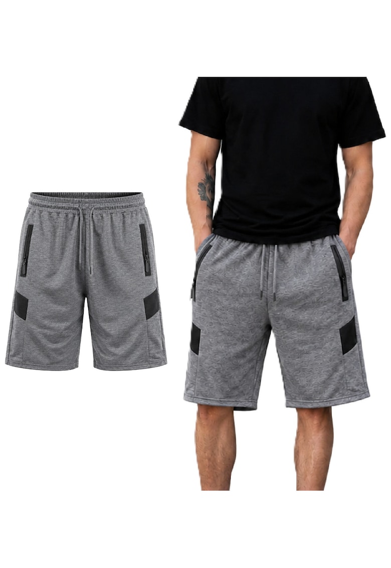 Pantaloni scurti cu buzunare - Gri